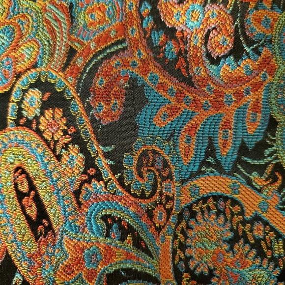 Chico's Copper/Rust Paisley Long Sleeve Shirt/Jacket - Picture 8 of 13